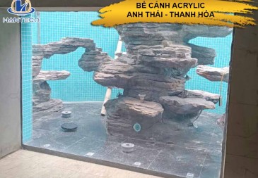 Cung cấp lắp đặt hoàn thiện vách acrylic cho bể cảnh tại Thanh Hóa